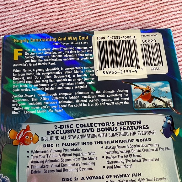 Finding Nemo 2 Disc Collector’s Edition DVD Wide Screen And Full Screen - Picture 6 of 11